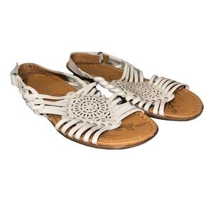 Naturalizer Wendy White Sandals size 10